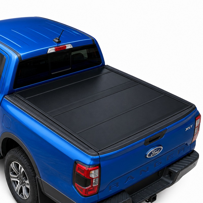 Bìa Tonneau gấp 4 cứng cấu hình thấp cho Ford Ranger